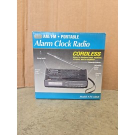 Tozaj Alarm Clock AM/FM Radio Portable Cordless ATC-6868 Vintage NOS