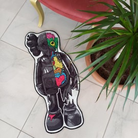 Rugendary Ka-ws Rug Popular Hypebeast Room Decor Unique Design Sneakerhead Carpet Nonslip Backing Street Art Mat Machine Washable Cool Rug (Hypebeast-4, 1.3x3 ft. (Eco))