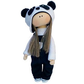 Doll sewing kit DIY Make your own textile rag doll Panda