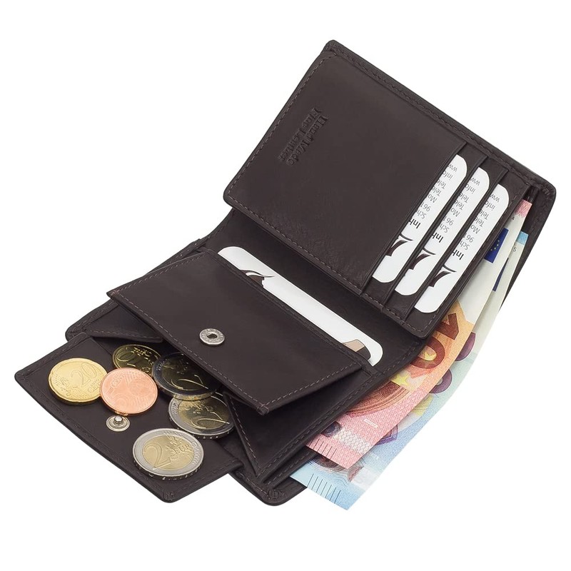 Leather RFID Small Men's Wallet with Space for Over 7