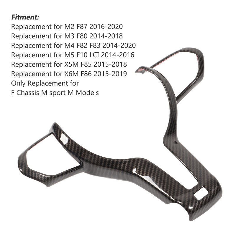 Steering Wheel Trim Carbon Fiber Color ABS Replacement for M2