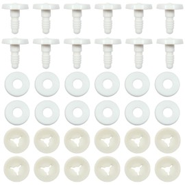 TOAOB 20 Set 25mm Doll Joints White Plastic Animal Joints for Doll Making Limbs and Head Joints