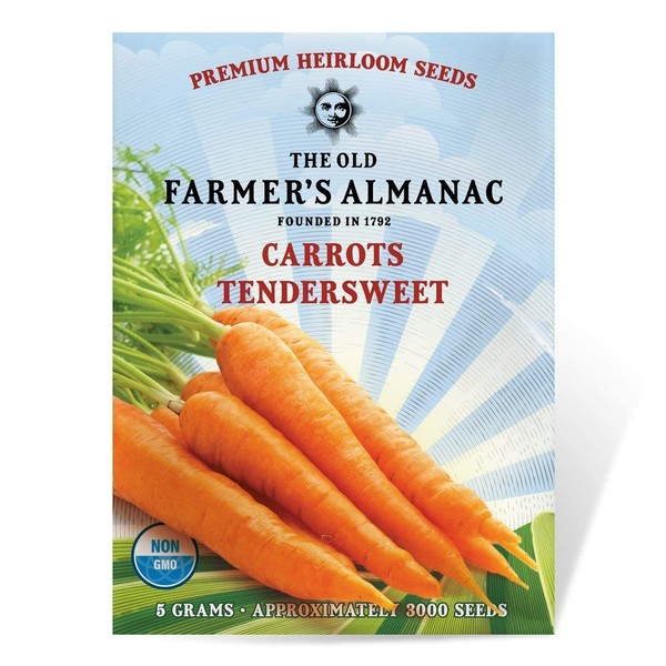 The Old Farmer's Almanac Heirloom Carrot Seeds (Tendersweet) - Approx