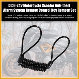 Partuto Disk Brake Lock Motorcycle Alarm Disc Lock Security Cable Black Replacement