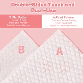 100 Count Disposable Face Towel, Ultra Soft & Thick Washcloths, Biodegradable Facial Towels for Sensitive Skin, Makeup Remover Dry Wipes, Lint-Free Towelettes for Cleansing (2 Pack)