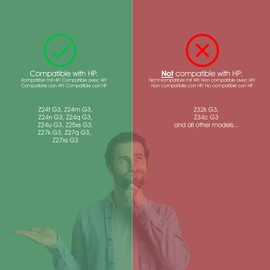 3idee VESA Adapter, VESA Mount Compatible with HP Z G3 Monitor (Z24f, Z24m, Z24n, Z24q, Z24u, Z25xs, Z27k, Z27q, Z27xs) - VESA Mount 75 x 75 mm - for Mounting on a Monitor or Wall Mount