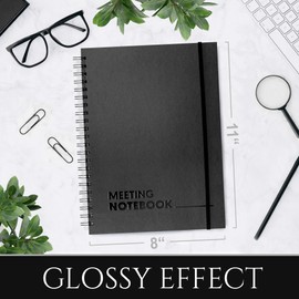 SEEKZ Meeting Notebook, Meeting Notebook For Work, Meetings Notebook for Work Organization, Meeting Planner Notebook with Index Tabs, Spiral Notebook 160 Pages Thickness 120 gsm l A4 Size 8.5x11