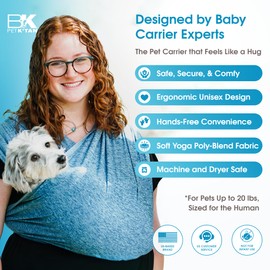 Pet K'tan Dog Sling Carrier: Hands Free for Small Dogs - #1 Pet Travel Accessory & Gift -Bond with New Puppy-Cats & Small Animals- Safe Durable Soft - Anti-Anxiety-Sized for the Human (see size chart)