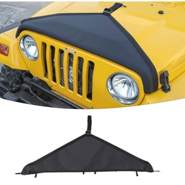 RT-TCZ para Jeep Wrangler TJ Cubierta para capó, accesorios exteriores, brasier para capó del motor, protector frontal para Jeep Wrangler 1997-2006, color negro liso