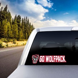 FANMATS 61422 NC State Wolfpack 2 Piece Team Slogan Decal Sticker Set