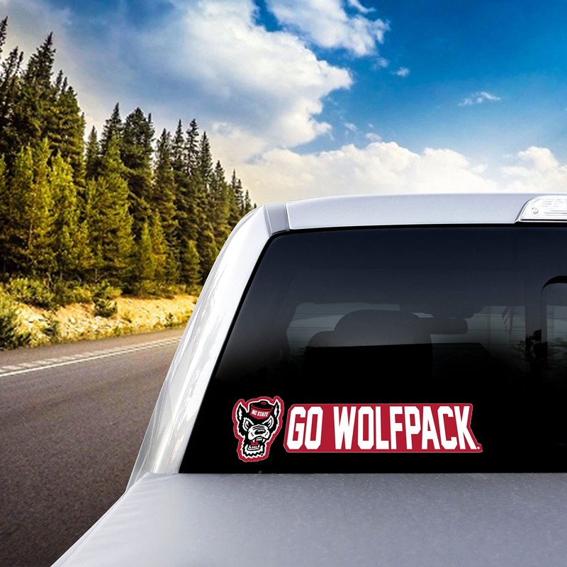 FANMATS 61422 NC State Wolfpack 2 Piece Team Slogan Decal