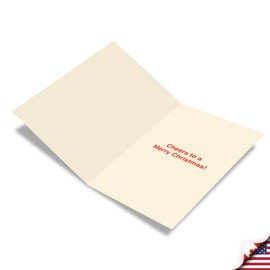 Tanked Santa - Tipsy Santa Merry Christmas Note Card with Envelope (4.63 x 6.75 Inch) - Funny Drunk Santa Claus, Xmas Happy Holidays Note Card - Humorous Season's Greetings Notecard C6692XSG