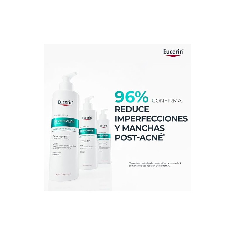 Eucerin Dermopure Gel Limpieza Concentrado 400ml Facial Ácido Salicílico Rostro