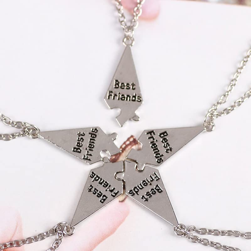 Yocoyee Multi Puzzles Best Friends Forever Necklaces Engraved Heart BFF