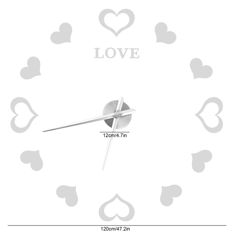 Innovative DIY Wall Clock Acrylic Mirror Surface Wall Sticker Clock