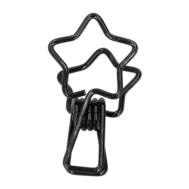 100Pcs Paper Binder Clips Cute Star Shape Metal Small Binder