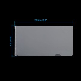 PATIKIL L Type Folders 6 Pack A5 Plastic Clear Document Folder File Jacket Sleeves Project Pockets, Clear