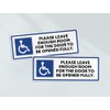 2 x 15cm Please Leave Door Room Access Vinyl Stickers