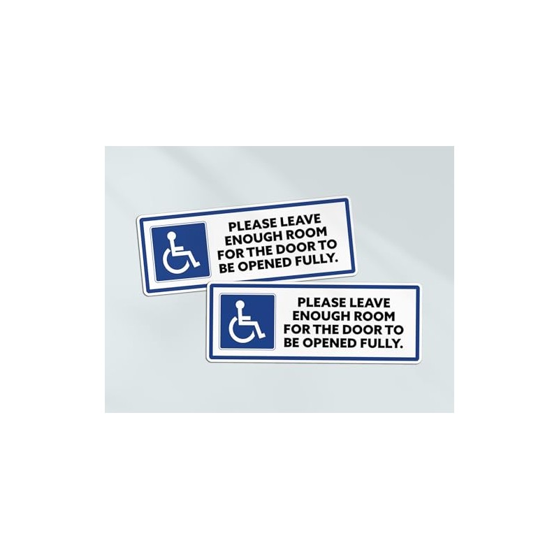 2 x 15cm Please Leave Door Room Access Vinyl Stickers