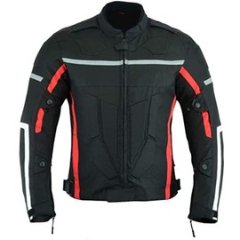 INTAN Motorbike Armoured Cordura Jacket With Protectors For Mens Motorcycle Waterproof Protective Leather Jacket CJ-85 (L)