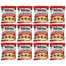 Knott's Berry Farm Strawberry Shortbread Cookies, 2 Oz (Pack of 12)