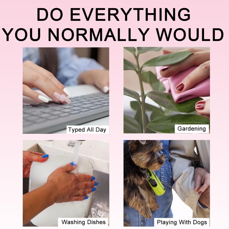 MRSCOL Press on Nails-Shiny Red, Press on Nails Almond,Press on