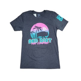 Red Dirt Hat Company Mens Miami Vice Dark Grey Tee Shirt Grey M