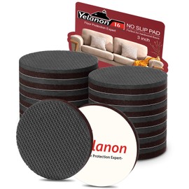 Yelanon Non Slip Furniture Pads -16pcs 3" Furniture Grippers, Non Skid for Furniture Legs,Self Adhesive Rubber Furniture Feet, Anti Slide Furniture Hardwood Floors Protectors for Keep Couch Stoppers