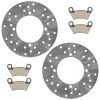Caltric 2 Rear Brake Disc Rotor w/ Pads for Polaris