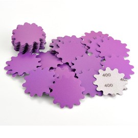 MAXMAN 2 Inch Sanding Discs 50Pcs, Wet Dry Hook and Loop Flex Edge Sanding Discs, 400 Grit Sandpaper, Wavy Sand Paper for Drill and Bowl Sanders, Drill Sanding Attachments, Edge Sanding Tools