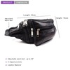 Leather Waist Bag Bum Bag Travel Pouch Pack 5 zips