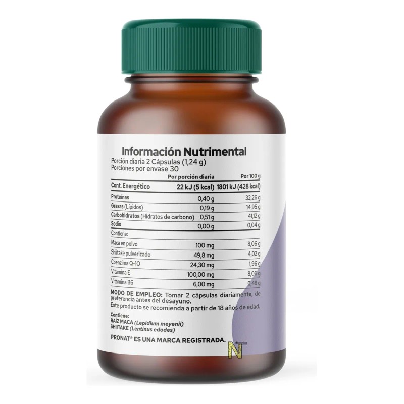 Macashi Maca Shiitake (60 Caps) Pronat Natural