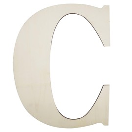 Big Unfinished Wooden Letters for Wall Decor 12 Inch Large Wooden Alphabet Blank Unfinished Wooden Letters for Craft Projects Birthday Party Wedding Wine Bar Sign - C