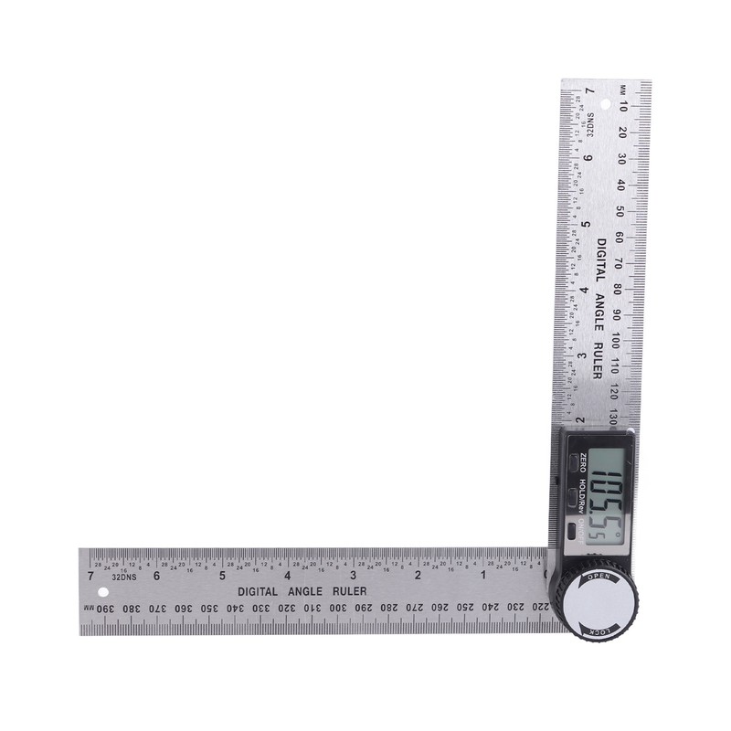 10‑390mm Stainless Steel Electronic Protractor Digital Goniometer Angle Finder Miter
