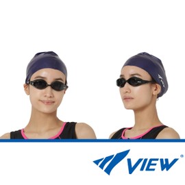 View AILE V240SA SK Swimming Goggles, Racing Goggles, Cushioned, For Ages 10 - Adults, WA Approved Model, Fitness, Anti-Fog Function, Equipped with SWIPE