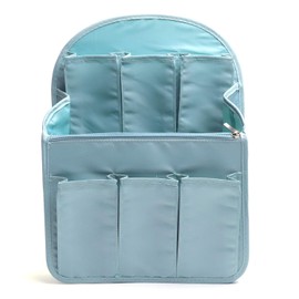 BeeViuc Bag Organiser, Nylon Bag in Bag Organiser, Bag Organiser for Backpack, Organiser Bag, Large Enough for A4 Paper, Small Size, Blue-L