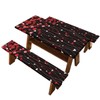 Hudotybom Picnic Table Set - Valentines Day Covers & Bench