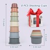 Stacking Cups Baby Toy 6-12 Months, Toddler Nesting Playset for