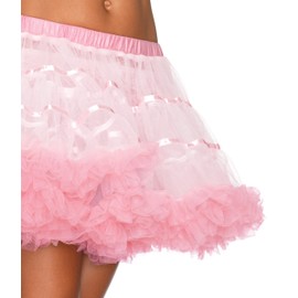 Leg Avenue Women's Layered Striped Petticoat, White/L.Pi, O/S