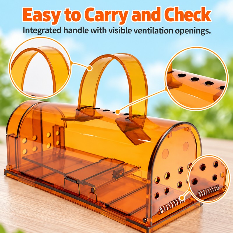 Reusable Mouse Trap Cage for Home & Garden – Plastic