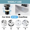 HOISGEAR Drain Fitting, Sink without Overflow, Pop-Up Valve for Washbasin,