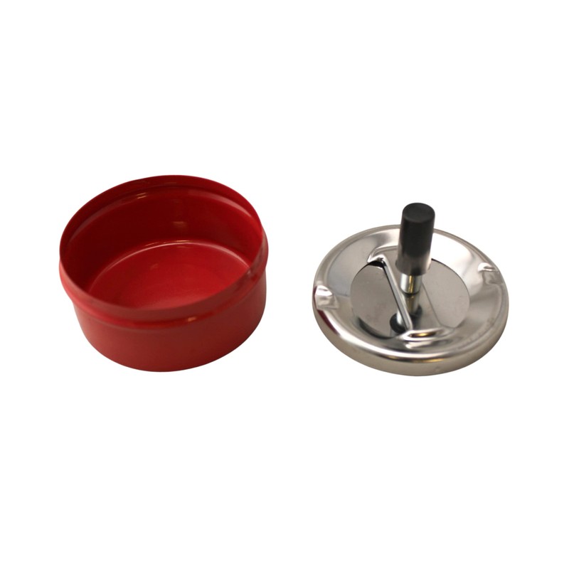 2 Pack Round Push Down Ashtray with Spinning Tray Retro