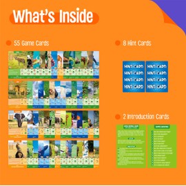 SpriteGru Guess Animal Card Games, Animal World Flashcards Jumbo Size Good Guessing Game for Families & Friends Gathering, Party Board Games, Boys & Girls