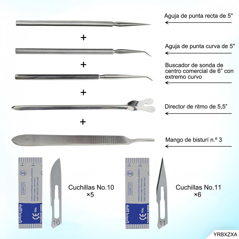 Kit de Práctica de Sutura 22Pcs, Herramientas de práctica de