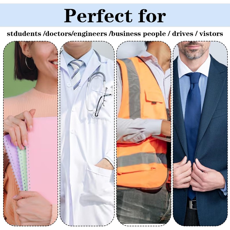 2 Pack Clear ID Badge Holder with Lanyard, Lanyards for