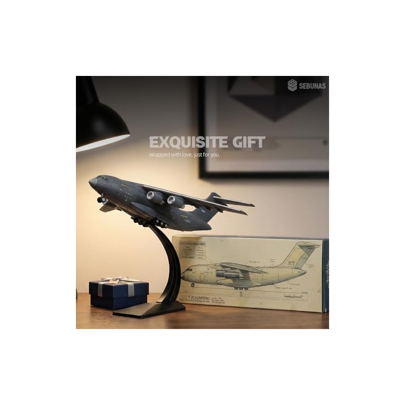 1:100 Scale Y-20 Transport Aircraft Quick Assembly Model Kit, Plastic