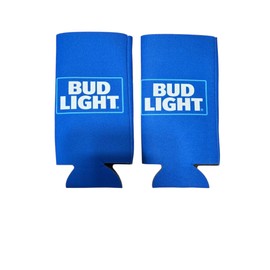 Bud Light 25 Ounce 'Man Can' Can Coolers, 25 Ounce, Blue, Set of 2