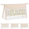 Etercycle Boho Patch BEACH Makeup Bag, Clear PVC Travel Toiletry
