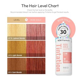 Red By Kiss Tinte Semipermanente Para El Cabello Tintation, A Base De Agua De Aloe Vera, Aceite De Argán, Aceite De Oliva, Colágeno Y Queratina, Tinte