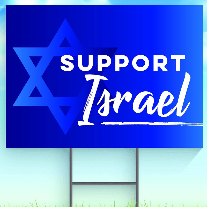 Consortium Companies Support Israel Flag Blue and White Road Yard
